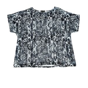 DG2 Top Womens 3XL Animal Print  Allover Print Boho 90s Y2K Snake Print Casual